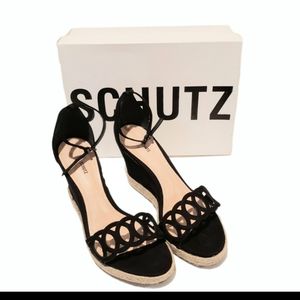Schutz Keira Espadrille Wedges | Black